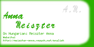 anna meiszter business card